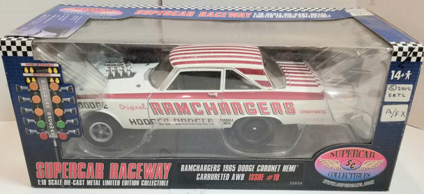 OakridgeStores.com | RESALE SHOP - Supercar Collectible Ramchargers '65 Dodge Coronet Hemi Carbureted AWB #19 1/18 - PAER-19-NS7695