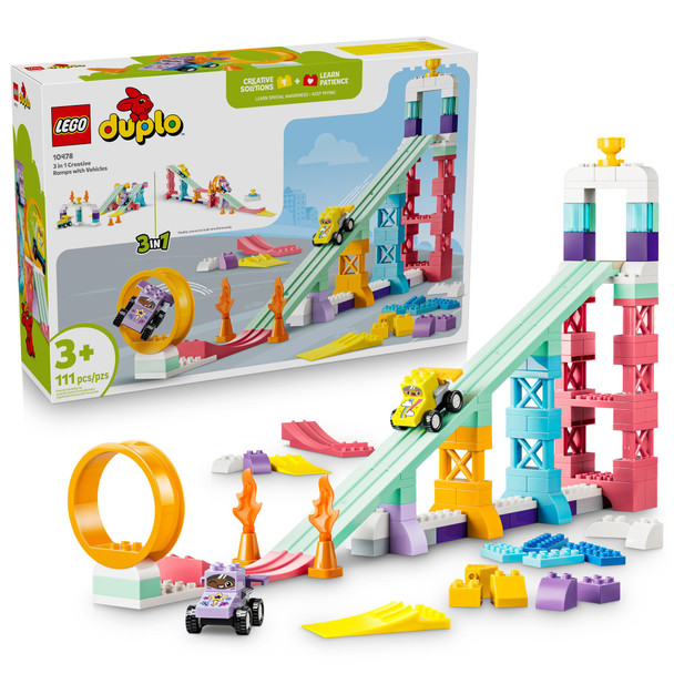 OakridgeStores.com | LEGO - DUPLO Town 3-in-1 Creative Ramps with Vehicles - Building Toy for Ages 3+ - 10478 673419420662