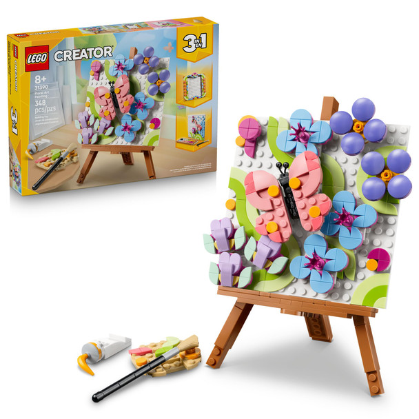OakridgeStores.com | LEGO - Creator 3-in-1 Floral Art Decor Painting - Creative Building Kit for Ages 8+ - 31390 673419421621