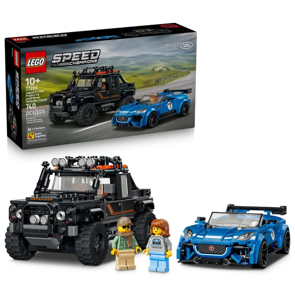 OakridgeStores.com | LEGO - Speed Champions Jaguar Project 7 & Land Rover Defender - Building Set for Ages 10+ - 77264 673419424806
