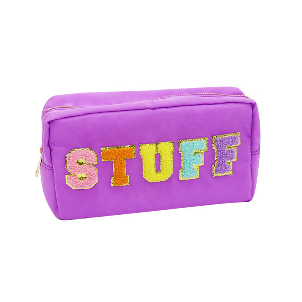 OakridgeStores.com | Mavi Bandz - Varsity Stuff - Purple Nylon Zipper Bag with Letterman Patch - 8107 816945026742