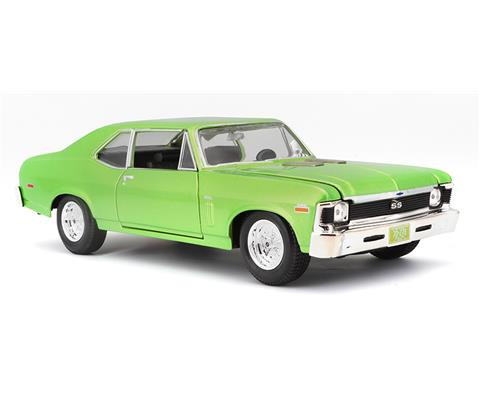 OakridgeStores.com | Maisto - 1/24 1970 Chevrolet Nova Metallic Lime Green Special Edition - Die-Cast Model Car - 31262MGR 090159312628