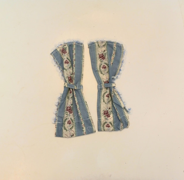 OakridgeStores.com | RESALE SHOP - VTG Blue Dollhouse Curtains - BOST-BLUECURTAINS-NS6962