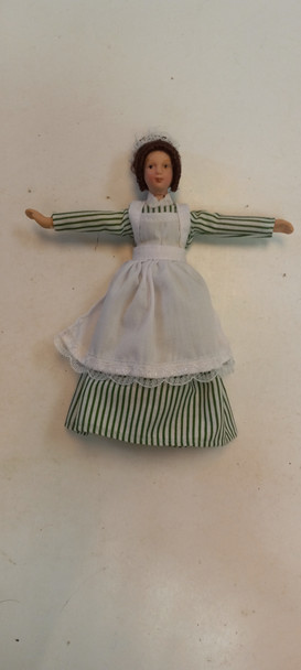OakridgeStores.com | RESALE SHOP - 1:12 Articulated Porcelain Maid in Dress Doll - BOST-DOLL-007-NOB7454