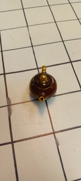 OakridgeStores.com | RESALE SHOP - Vintage Minature Porcelain Tea Pot 1:12 Scale By English RM - Berries - BOST-T5-LN7525