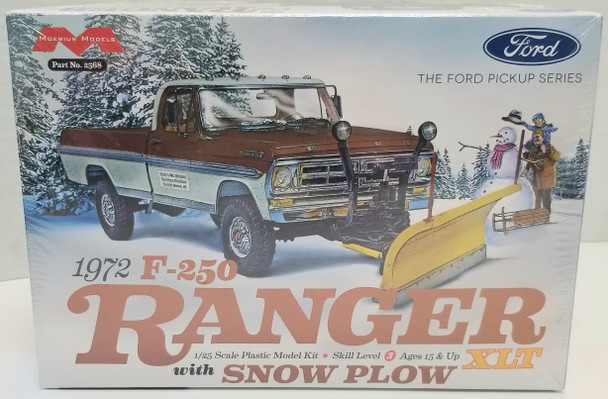 OakridgeStores.com | RESALE SHOP - Moebius 1972 Ford F-250 Ranger XLT Pickup Truck with Snow Plow 1:25 #2568 - BREV-2568-NS7872 CNSG707600125682