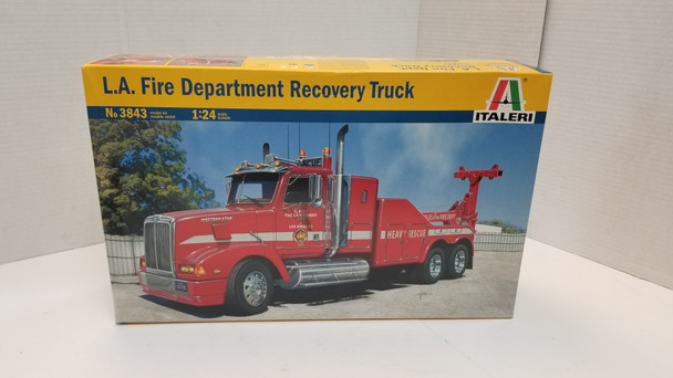 OakridgeStores.com | RESALE SHOP - Italeri L.A. Fire Department Recovery Truck 1:24 Plastic Model Truck Kit 3843 - BREV-3843-NS8275