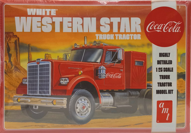 OakridgeStores.com | RESALE SHOP - AMT 1:25 Coca-Cola White Western Star Truck Tractor Plastic Model Kit #1160/06 - BREV-AMT1160-NS8187 CNSG849398035689