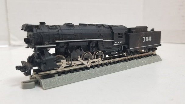 OakridgeStores.com | RESALE SHOP - Atlas N Scale 0-8-0 AT&SF Steam Locomotive #102 with Tender - Check Description DESC!!! - PAER-102-U7769