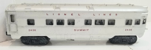 OakridgeStores.com | RESALE SHOP - Lionel Lines No. 2436 Summit Observation Car vintage O gauge postwar - SCTO-2436SUMMIT-U7641