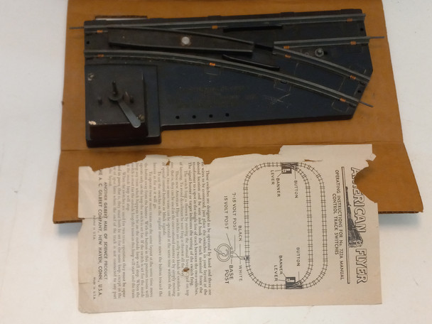 OakridgeStores.com | RESALE SHOP - VTG American Flyer Manual Right-Hand Switch - untested - STORE-722ARH-U6796