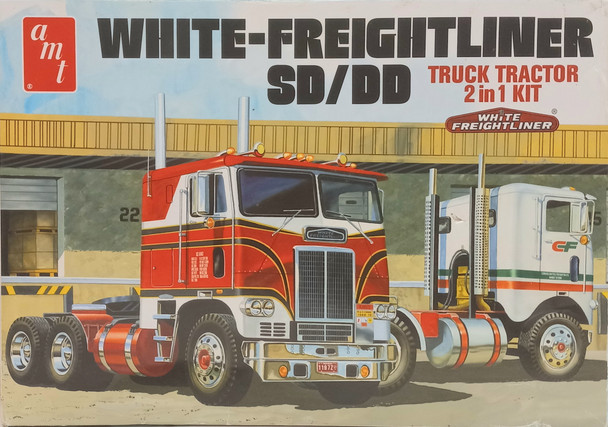 OakridgeStores.com | RESALE SHOP - AMT 1:25 White-Freightliner SD/DD Truck Tractor Plastic Model Kit #1046/06 - STORE-AMT1046-NOB8347 CNSG849398015698