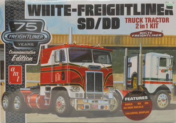 OakridgeStores.com | RESALE SHOP - AMT 1:25 White-Freightliner SD/DD Truck Tractor Plastic Model Kit #1046/06 - STORE-AMT1046-NS8345 CNSG849398015698