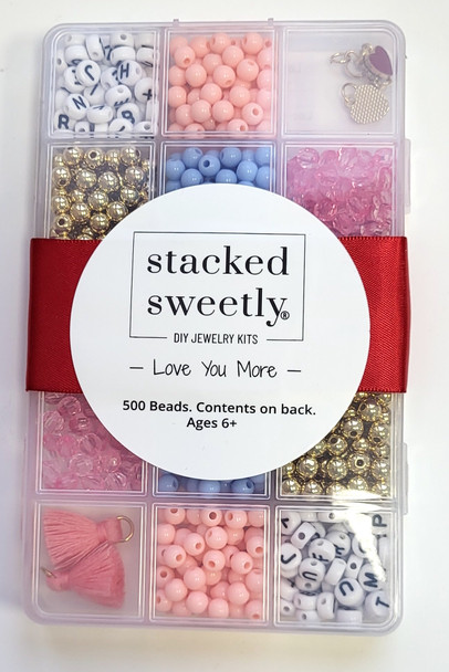 Stacked Sweetly - Love You More Bead Set - DIY Stretchy Bracelet Craft Kit - KTF030