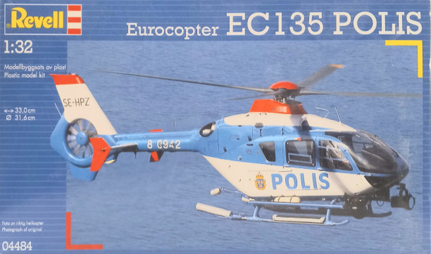 OakridgeStores.com | RESALE SHOP - Revell 1:32 Eurocopter EC135 Polis Plastic Model Kit #04484 - BREV-04484-NS8544 CNSG4009803044842