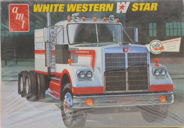 OakridgeStores.com | RESALE SHOP - AMT 1:25 White Western Star Truck Plastic Model Kit #724/06 - BREV-AMT724-NS8537 CNSG858388013569