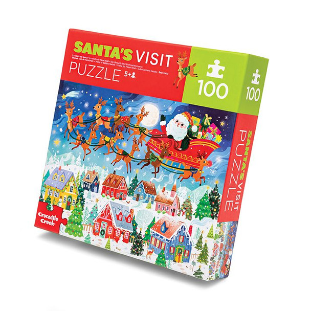 OakridgeStores.com | Crocodile Creek - "Santa's Visit" - 100 Piece Puzzle - 42003 732396420031