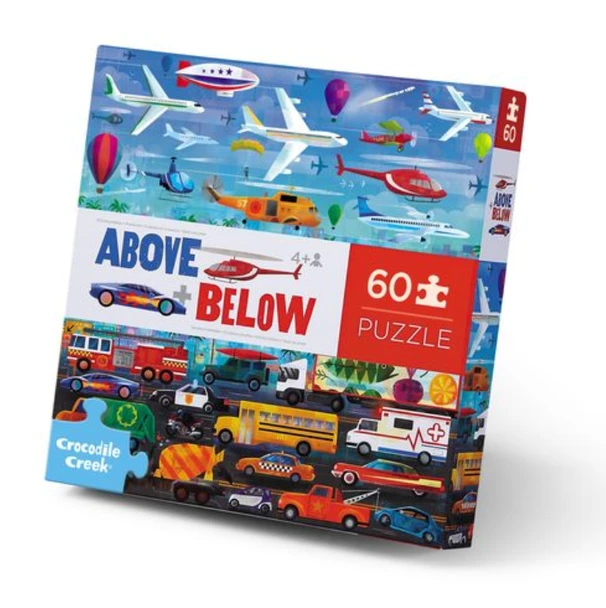 OakridgeStores.com | Crocodile Creek - "Above & Below: Things That Go" - Floor Puzzle - 60 Piece Puzzle - 49154 732396491543