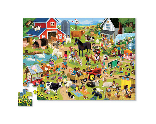 OakridgeStores.com | Crocodile Creek - "Day at the Farm" - 60 Piece Puzzle - 49213 732396492137