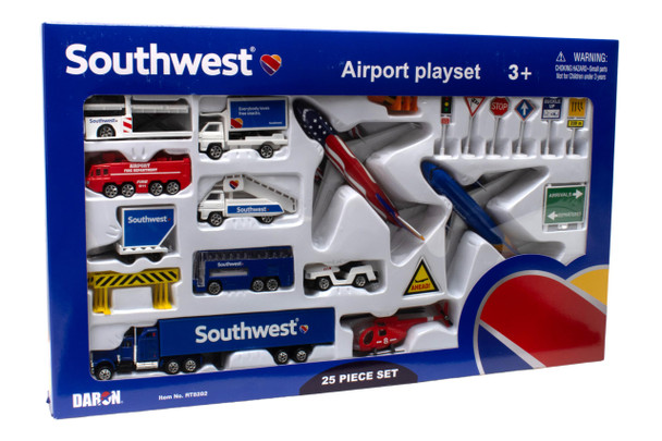 OakridgeStores.com | Daron - Southwest Airlines Airport Playset - Die-Cast Toy Vehicle Set for Ages 3+ - DT8282 810178510467