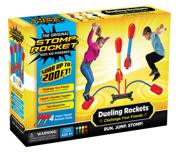 OakridgeStores.com | Stomp Rocket - Original Dueling Rocket Launcher - 2-Player STEM Outdoor Toy, 4 Rockets, Ages 5+ - 20888 795516208889
