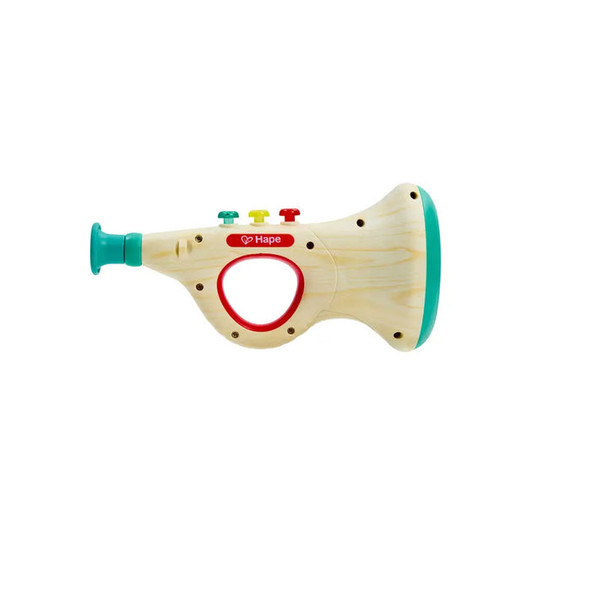OakridgeStores.com | Hape - Musical Maestro Trumpet (Pixelz) - Kids Toy Trumpet w/ Lights & 4 Sound Modes for Ages 2+ - E1227 6943478057630