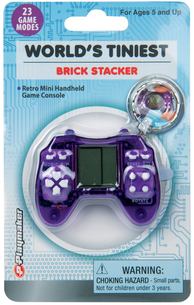 OakridgeStores.com | Master Toys - World's Tiniest Brick Stacker - LCD Keychain Handheld Game - 10574 083176105748