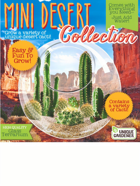 OakridgeStores.com | Toys By Nature - Mini Desert Collection - Cacti Glass Terrarium Seed Kit - OGMD-202 810003402028