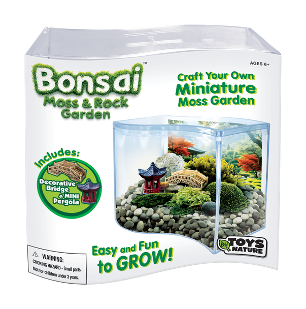 OakridgeStores.com | Toys By Nature - Bonsai Moss & Rock Garden - Wave Terrarium Live Moss Kit w/ Mister & Accessories - WTBM-631 810003406316