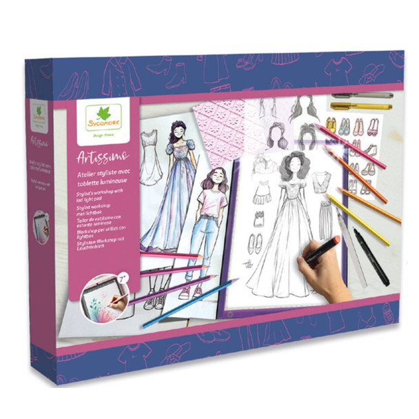 OakridgeStores.com | Speedy Monkey - Sycomore Stylist's Workshop with LED Light Pad - Fashion Design Creative Kit - CREA073 3517130014182