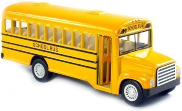 OakridgeStores.com | Toysmith - 7-Inch School Bus - Die-Cast Pull-Back Vehicle for Ages 3+ - 4872 085761128859