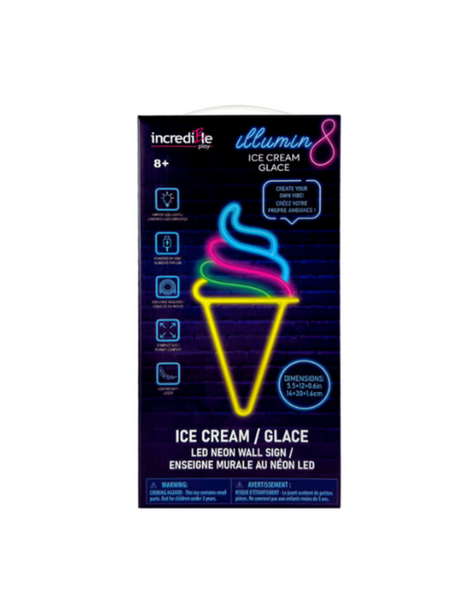 OakridgeStores.com | Incredible USA - Ice Cream - ILLUMIN8 Neon LED Sign - TOY33068USA 834249003689