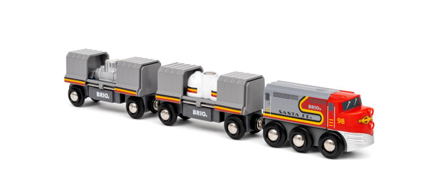 OakridgeStores.com | BRIO - BRIO World Trains of the World Santa Fe Train - Wooden Streamliner Engine & Wagons, Ages 3+ - 63608900 7312350360899