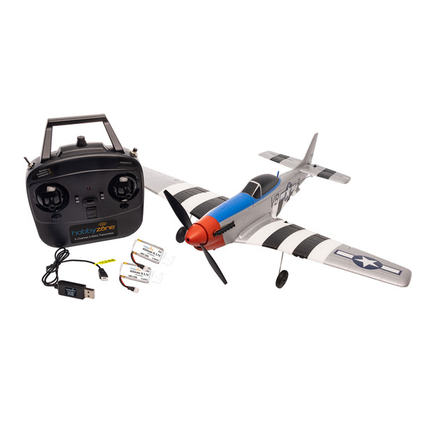 OakridgeStores.com | HOBBY ZONE - P-51D Mustang 450mm RTF - with SAFE, 2 Flight Batteries Included - 1251 660132934743