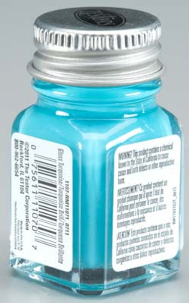 TESTORS - 1107 Turquoise 1/4 oz. Enamel Paint 075611110707