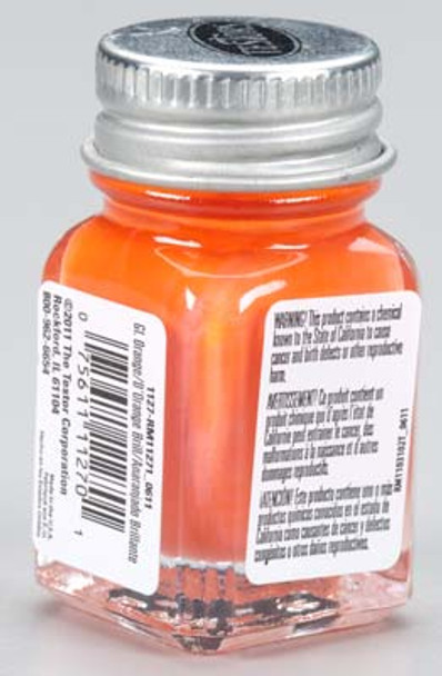 TESTORS - 1127 Orange 1/4 oz. Enamel Paint 075611112701 TESTORS - 1127 Orange 1/4 oz. Enamel Paint 075611112701