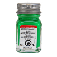 TESTORS - 1174 Green Fluorescent 1/4 oz. Enamel Paint 075611117409