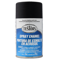 TESTORS - Flat Black Paint 3 Oz. Spray Can (1249) 075611124919