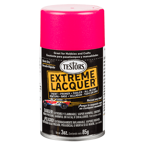 TESTORS - 1841MT Lacquer Spray Electric Pink 3 oz. Paint 0075611184104