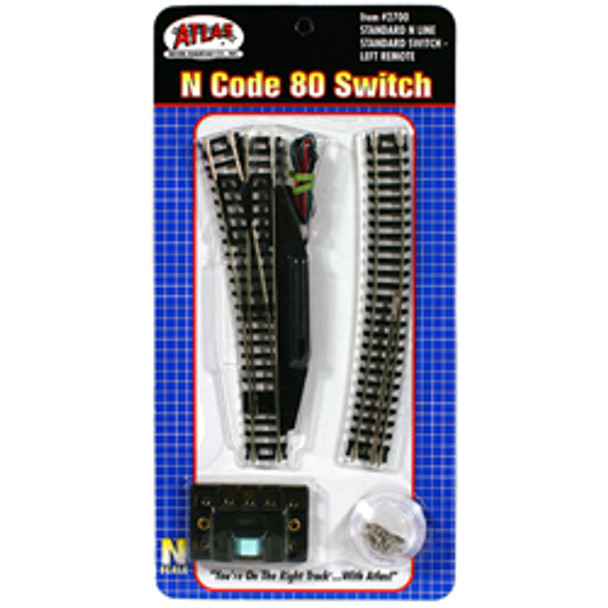 ATLAS - Standard Remote N Scale Left Hand Switch Track (2700) 732573027008