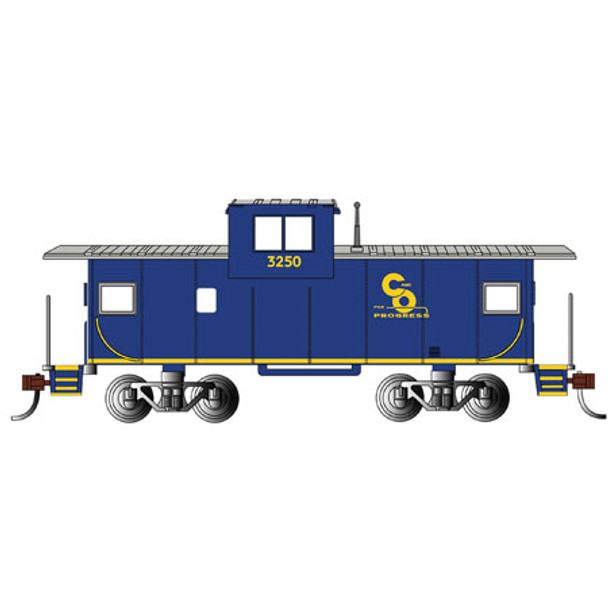 BACHMANN - HO Scale 36' Wide Vision Caboose C&O (17705) 022899177052