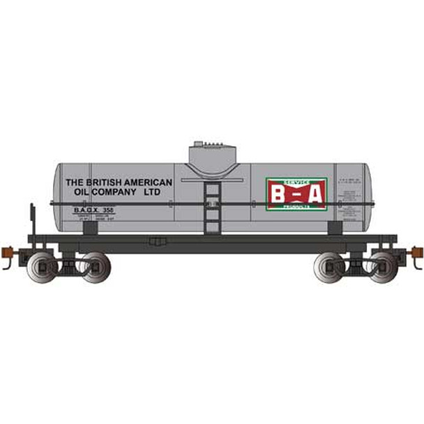 BACHMANN - HO Scale 40' 1-Dome Tank Car British American Oil/Silver (17812) 022899178127