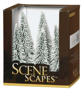 BACHMANN - Scenescapes Pine Trees with Snow 5-6 (6) - Train Set Scenery (All Scales) (32002) 022899320021