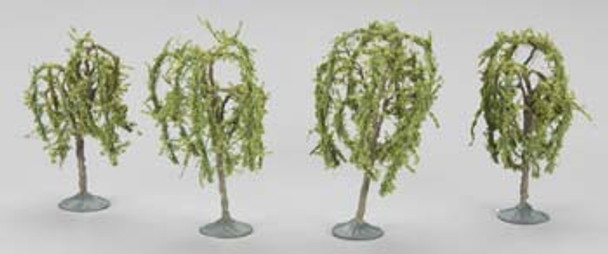 BACHMANN - Scenescapes Willow Trees 2.25-2.5 (4) - Train Set Scenery (All Scales) (32114) 022899321141