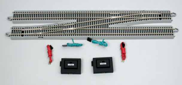 BACHMANN - #6 Left Remote Crossover NICKEL-SILVER HO Scale Track Switch (44575) 022899445755