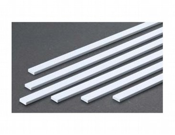 EVERGREEN - Styrene Sheets White Plastic Styrene Strip Stock .080" x .38" x 2"L (7) (372) 787026003726