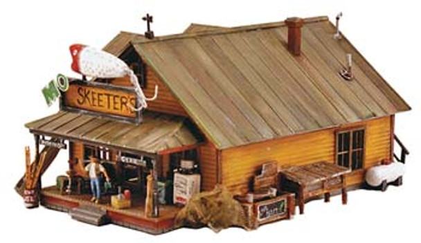 WOODLAND SCENICS - HO Scale Built-Up Mo Skeeters' Bait and Tackle Plastic Model (BR5047) 724771050476