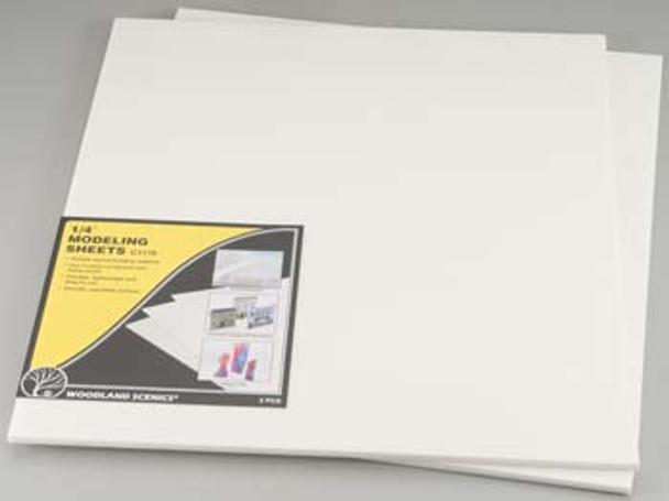 WOODLAND SCENICS - 1/4 Inch Foam Modeling Sheets 2 Pack (C1176) 724771011767