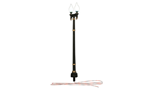 WOODLAND SCENICS - HO Scale Street Lights Double Lamp Post LED (3) (JP5632) 724771056324