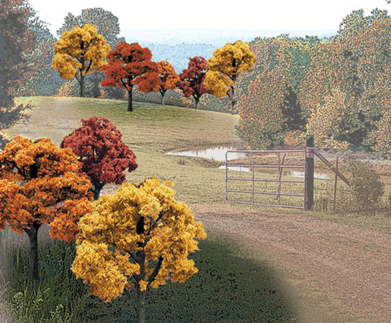 WOODLAND SCENICS - 2"-3" Fall Deciduous Trees Value Pack RMT (TR1576) 724771015765